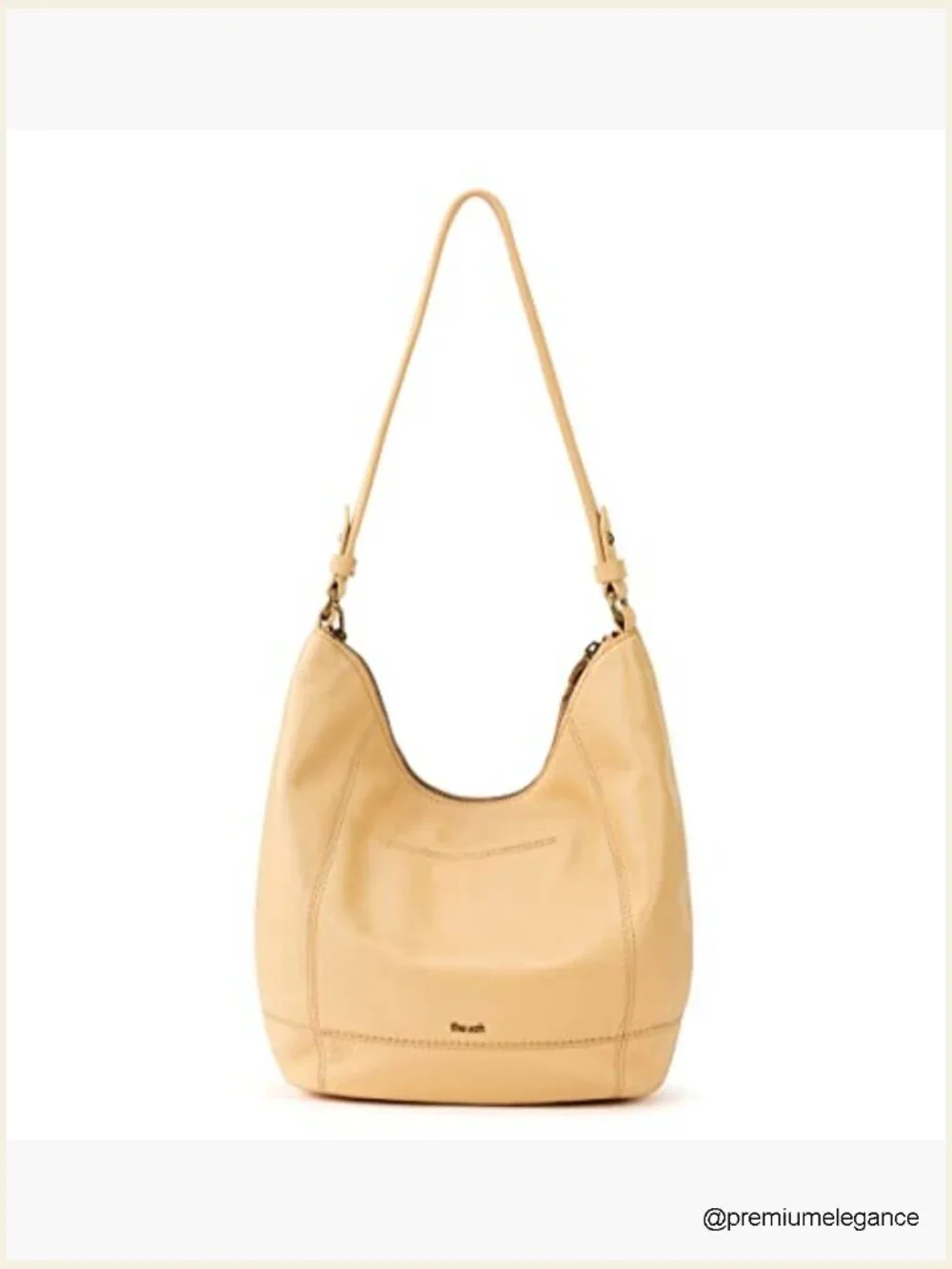 Large Leather Hobo Bag with Zipper Pocket - Everyday Travel Purse